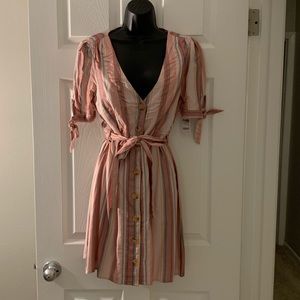 Charlotte Russe pink striped dress vintage vibes